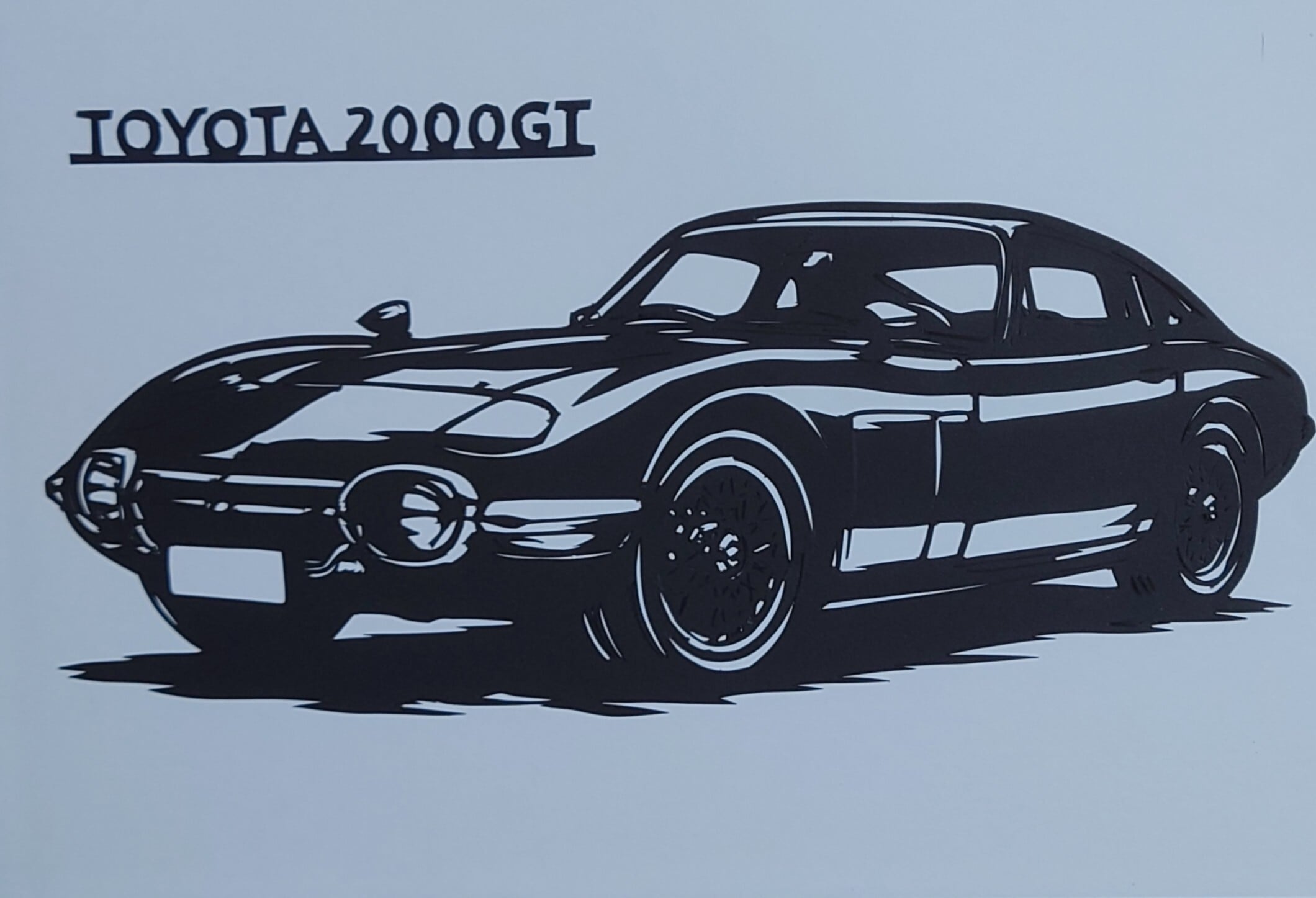 切り絵 トヨタ 2000GT | Miyu工房 Paper Cutting