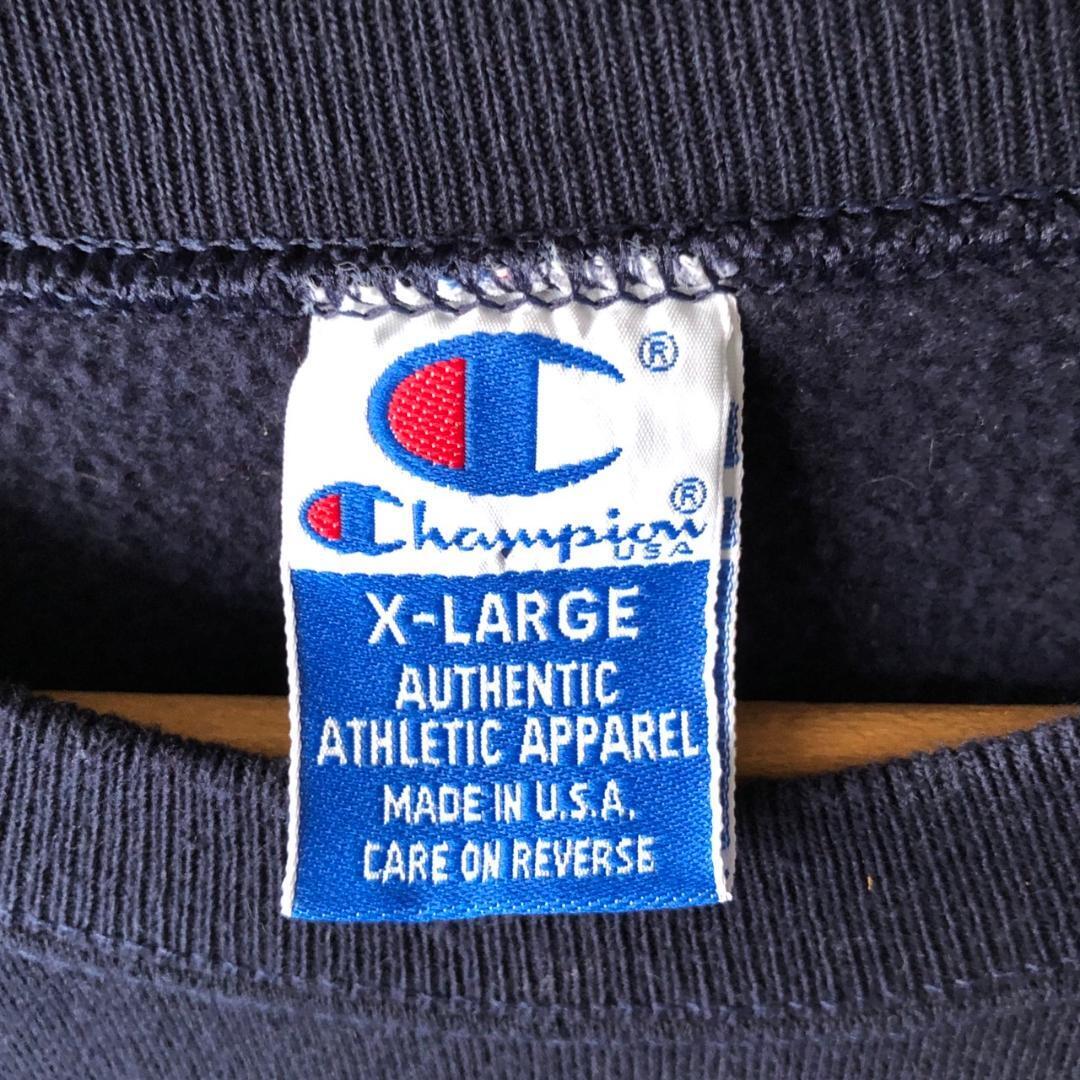 XZ863 90s USA製 Champion NAVY スウェットXL | ビンテージ雑貨 家と外で