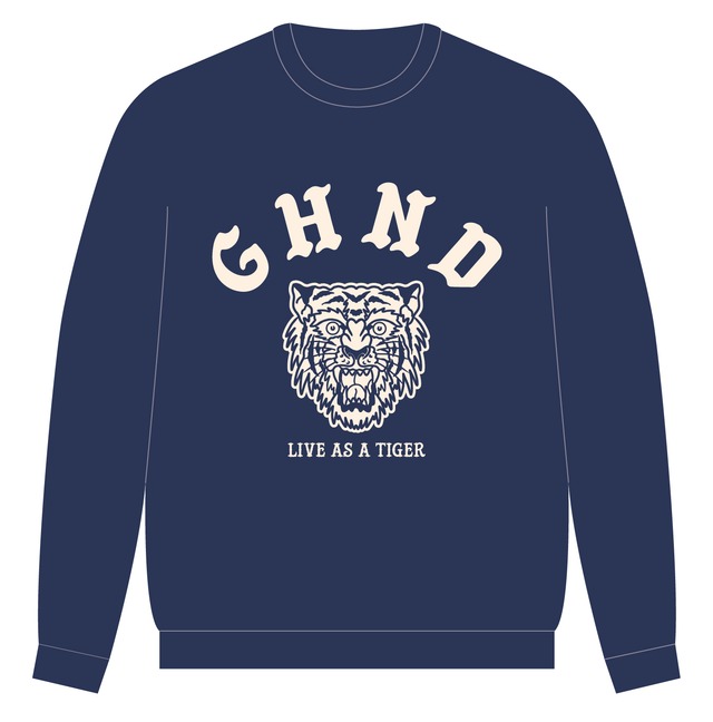 GHND TIGER　トレーナー　NAVY/ IVORY