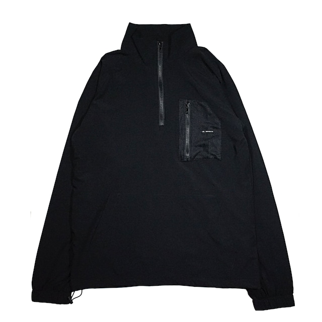 LOGO half zip jakets 024 <Black×Black> - メイン画像