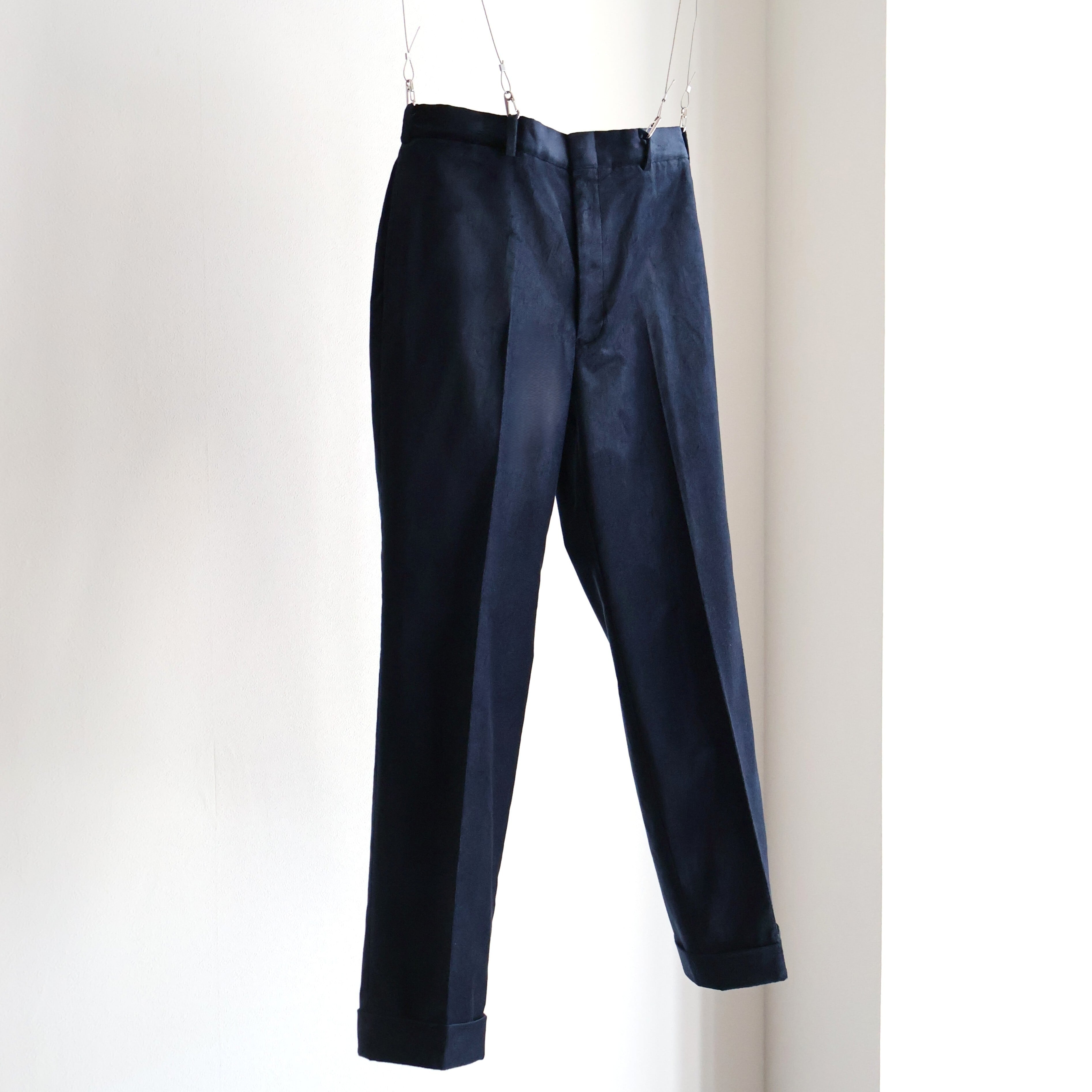 J.PRESS ORIGINALS “ Organic 9W Velvet Piped Stem Spindle Pants ( Navy )”