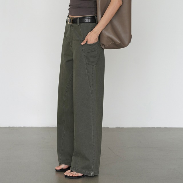 high-waisted wide-leg pants L0532