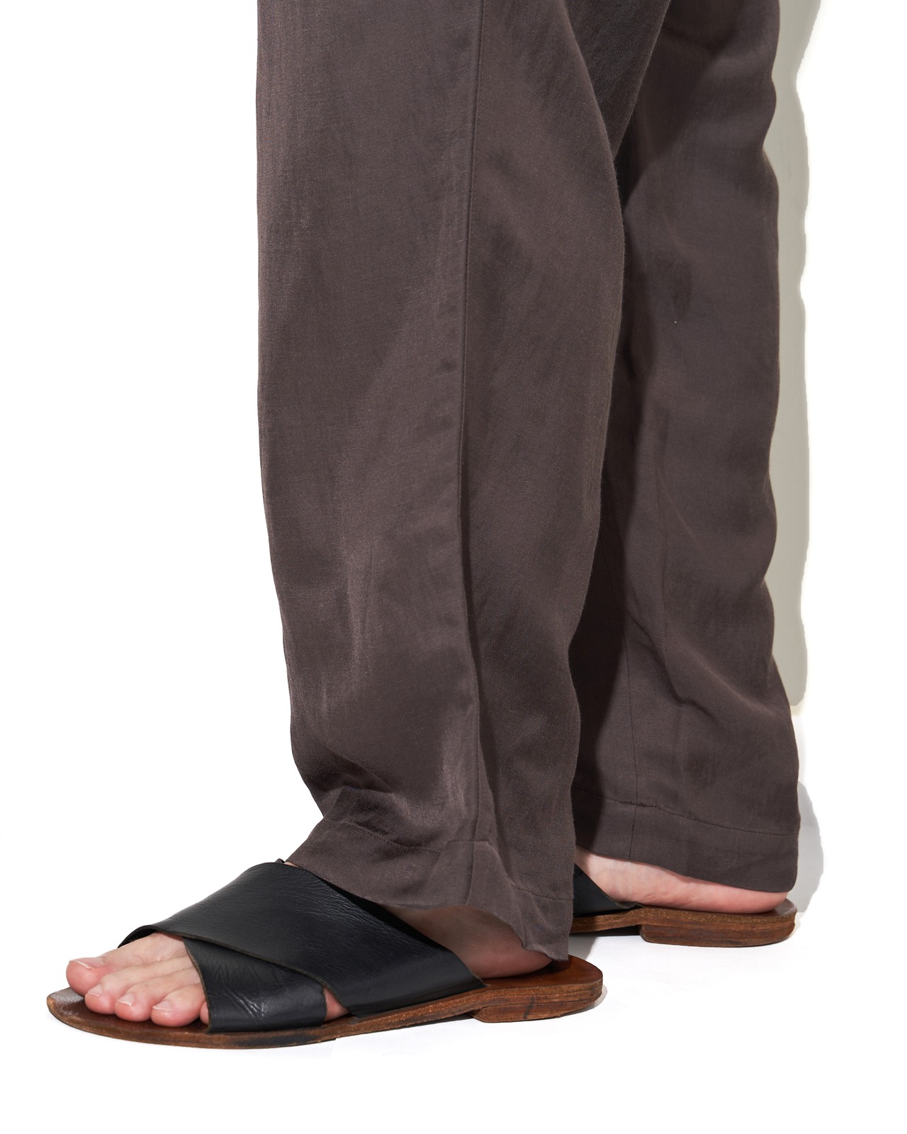 ssstein "VIS/LI TWILL WIDE EASY TROUSERS 〔KHAKI GREY〕"