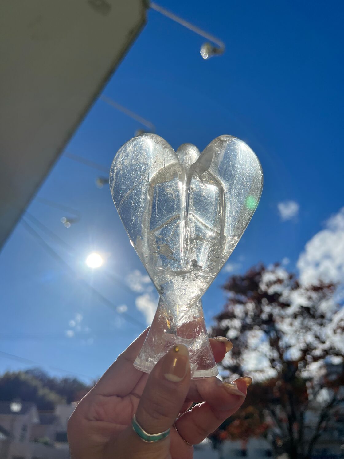 水晶スター彫り ルース ブラジル産 手彫り 21.00ct ? 4月誕生石 
