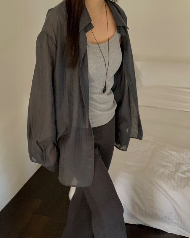 シアーオーバーシャツ