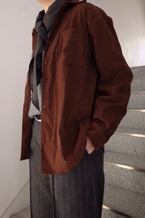 used fake suède shirt