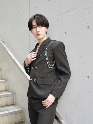 【ALUDE SELECT】both shoulder short jacket