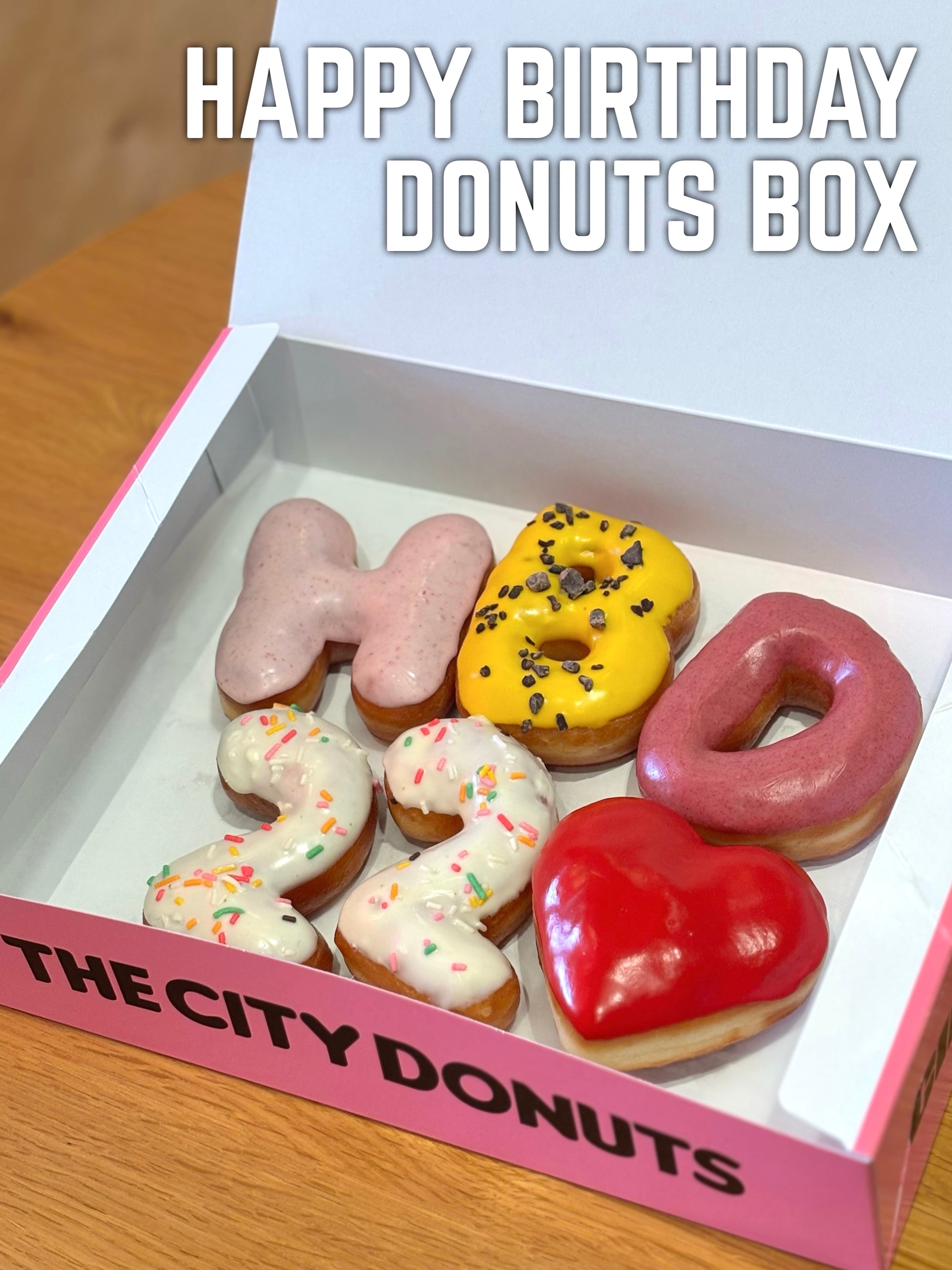 どーなっつ HAPPY BIRTHDAY DONUTS BOX | The City & Co., Ltd