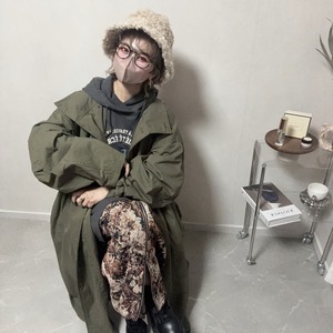 military over long coat【Khaki】
