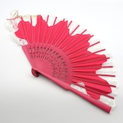 フラメンコ 小物 アバニコ ピンク系 Abanico Español レース 扇子 せんす 白 小道具 ダンス小物 鮮やか 華やか 練習 レッスン ステージ イベント フラメンコ小物 ホワイト系