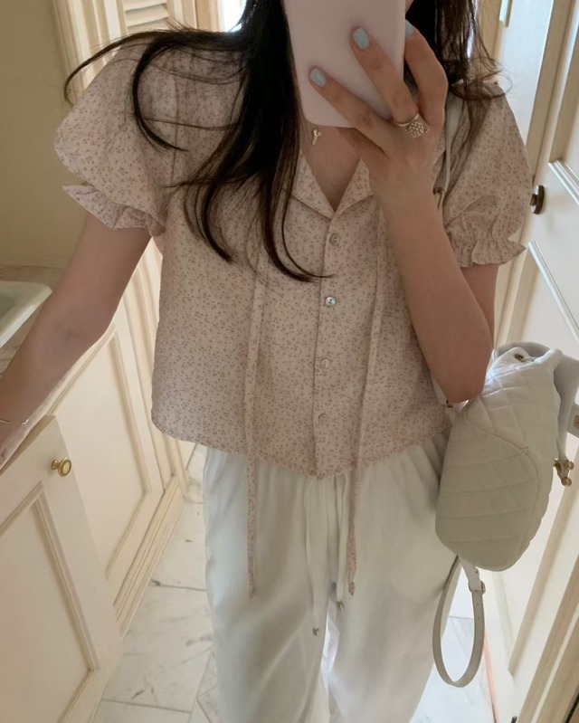 (P.Y.T) mone flower blouse/  2color