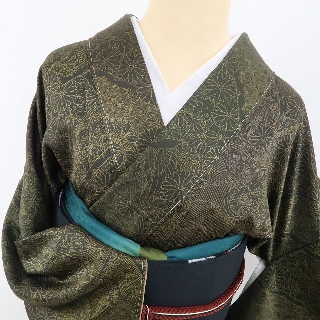 新品 斉藤三才 落款 着物 正絹“いまそこにある歓び…ありそうでない個性 