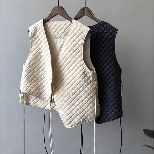 quilted asymmetric vest N30196