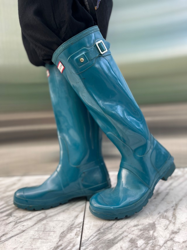 【約27cm】"Hunter" blue Rain boots