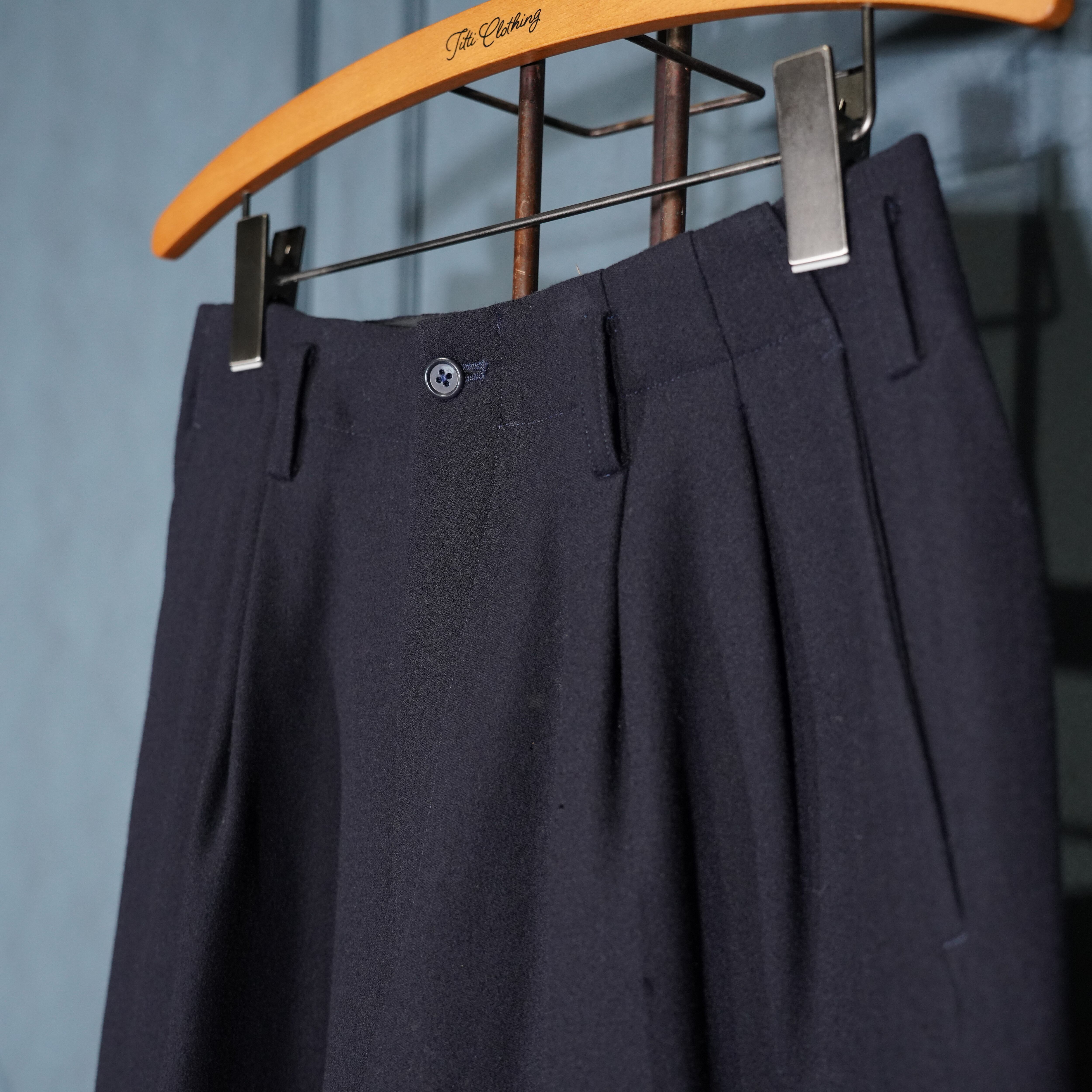 Y's YOHJI YAMAMOTO TUCK DESIGN WOOL SLACKS PANTS/ワイズヨウジ