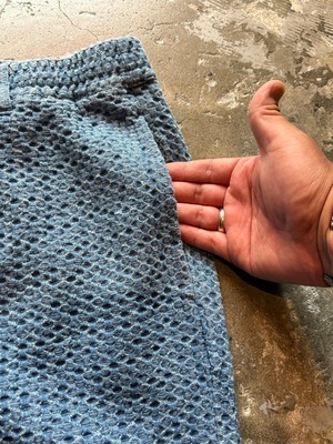 TESS / Jacquard eazy pants / Relax pants / NAVY