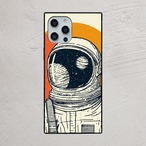 受注生産 iPhoneケース 月面を映す宇宙飛行士ヘルメット｜宇宙飛行士モチーフ RFSP017D