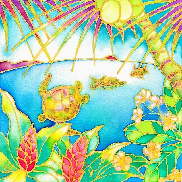 原画 Colorful tropics 7 | Colorful Silk