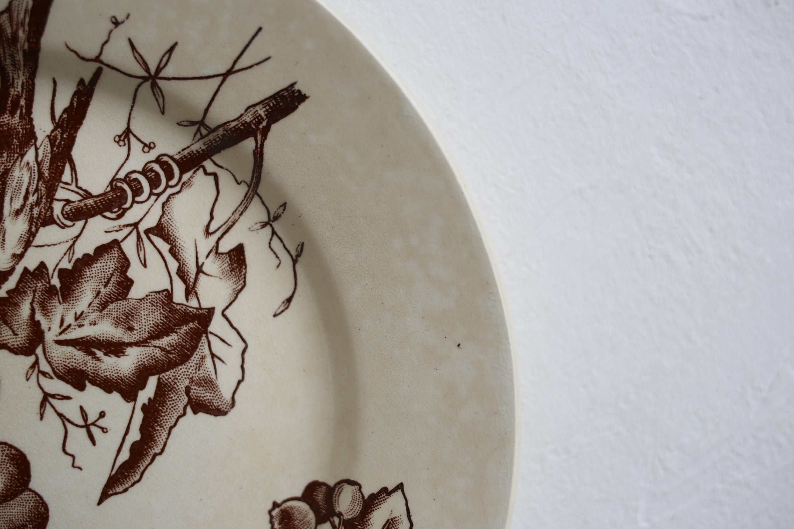 ショワジールロワ 鳥と木の実のラヴィエ フランス アンティーク フランス アンティーク Choisy le Roi ショワジールロワ『鳥と木の実と