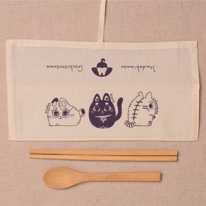 にゃあと揺れる傘カトラリーセット