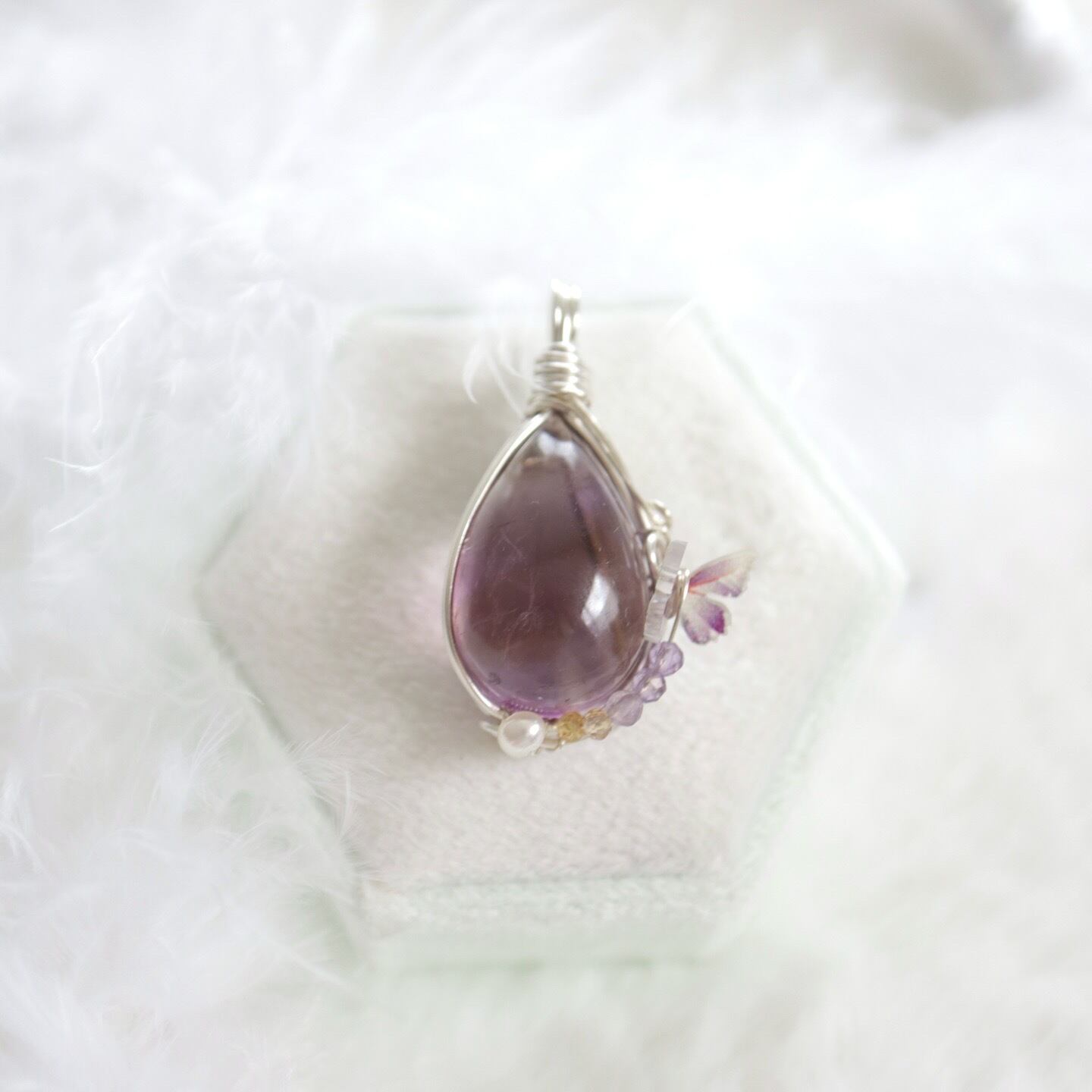 【1点もの】グラデーションアメトリン《夕空の魔法》|天然石アクセサリー