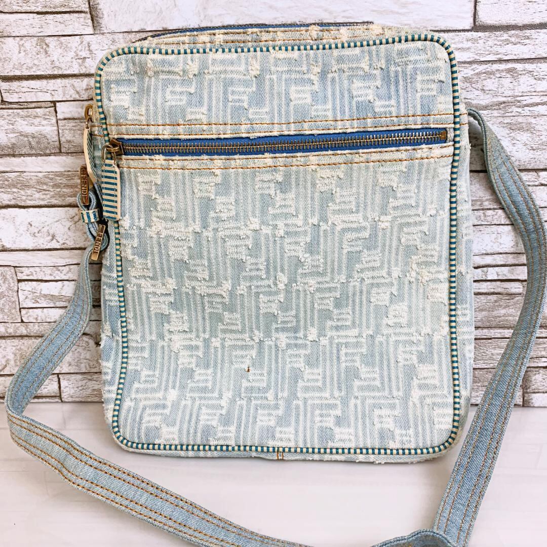 FENDI ショルダーバッグ ズッカ柄 デニム フェンディ | Big.East Store