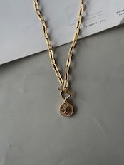 coin gold necklace