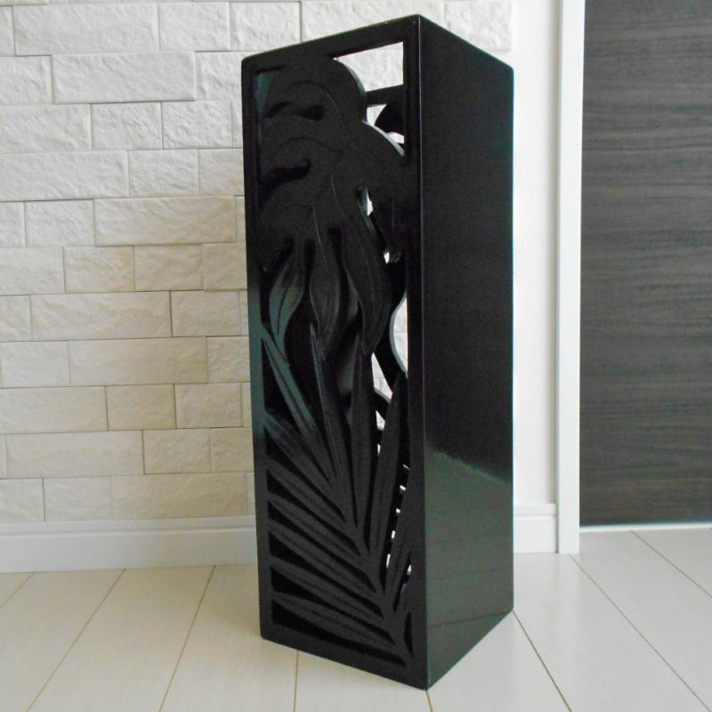 傘立て アンブレラスタンド 陶器製 オレンジ x ゴールド モダン