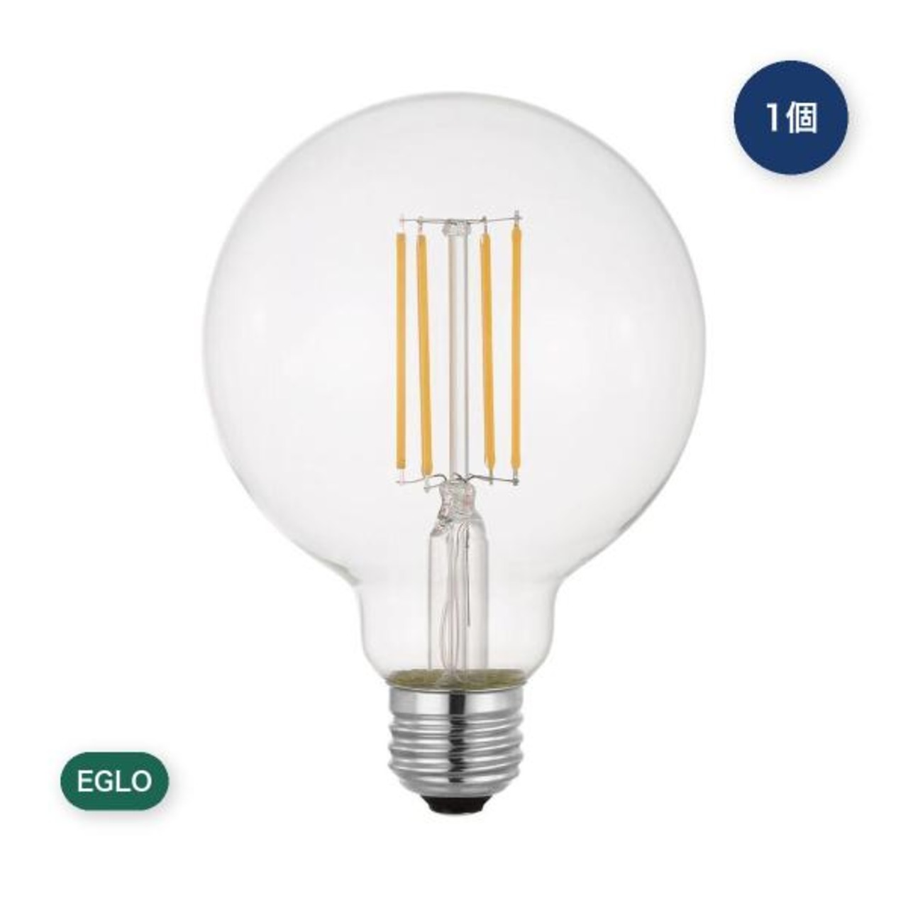 【2セット】EGLO LED電球 G95 E26 電球色 クリアー 204665J