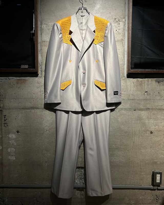 【Caka】“Special” Leather Switching Vintage Loose Western Setup