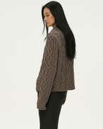 BALIANG Cable Knit Polo Cardigan