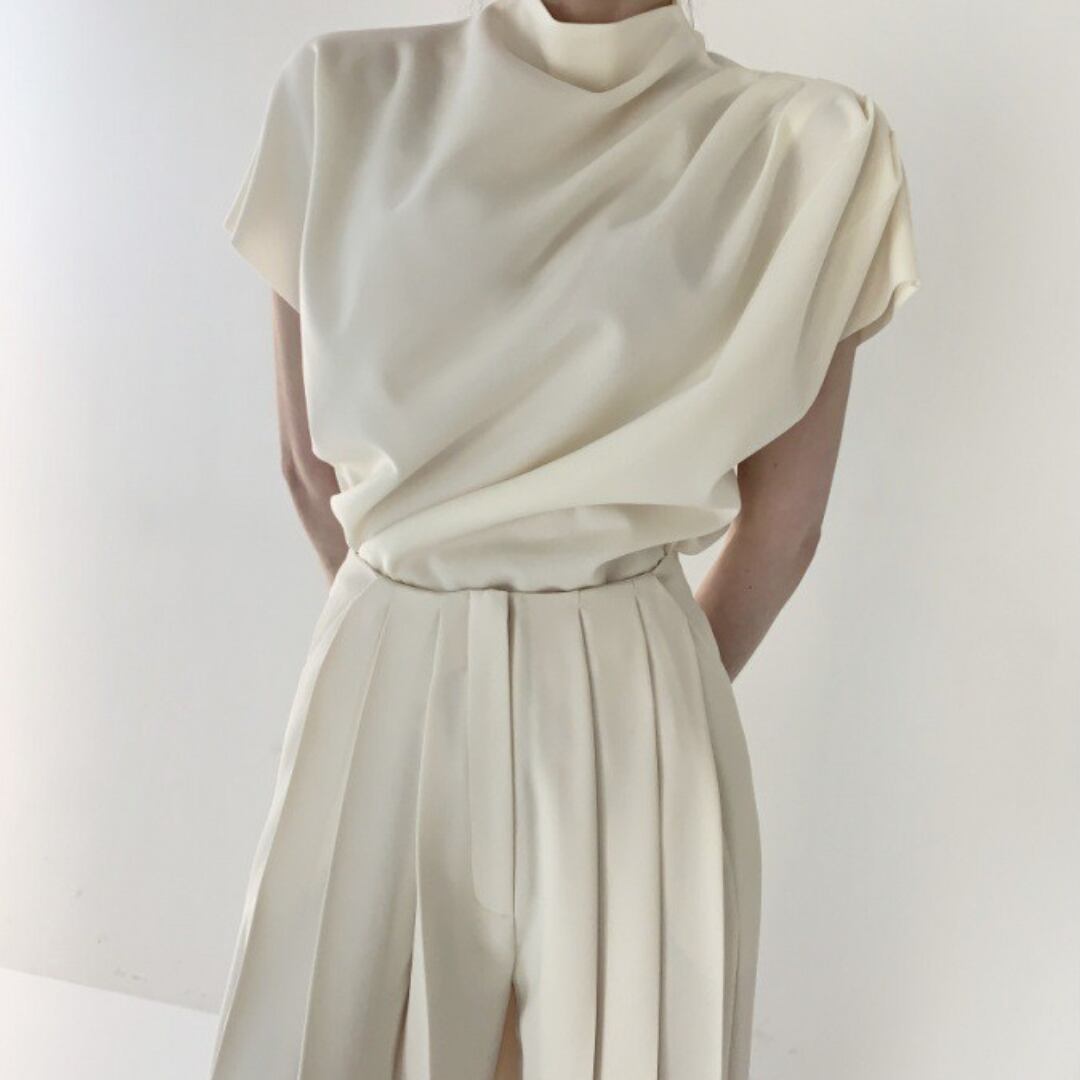 ボルネック ドレープ ブラウス 34312302