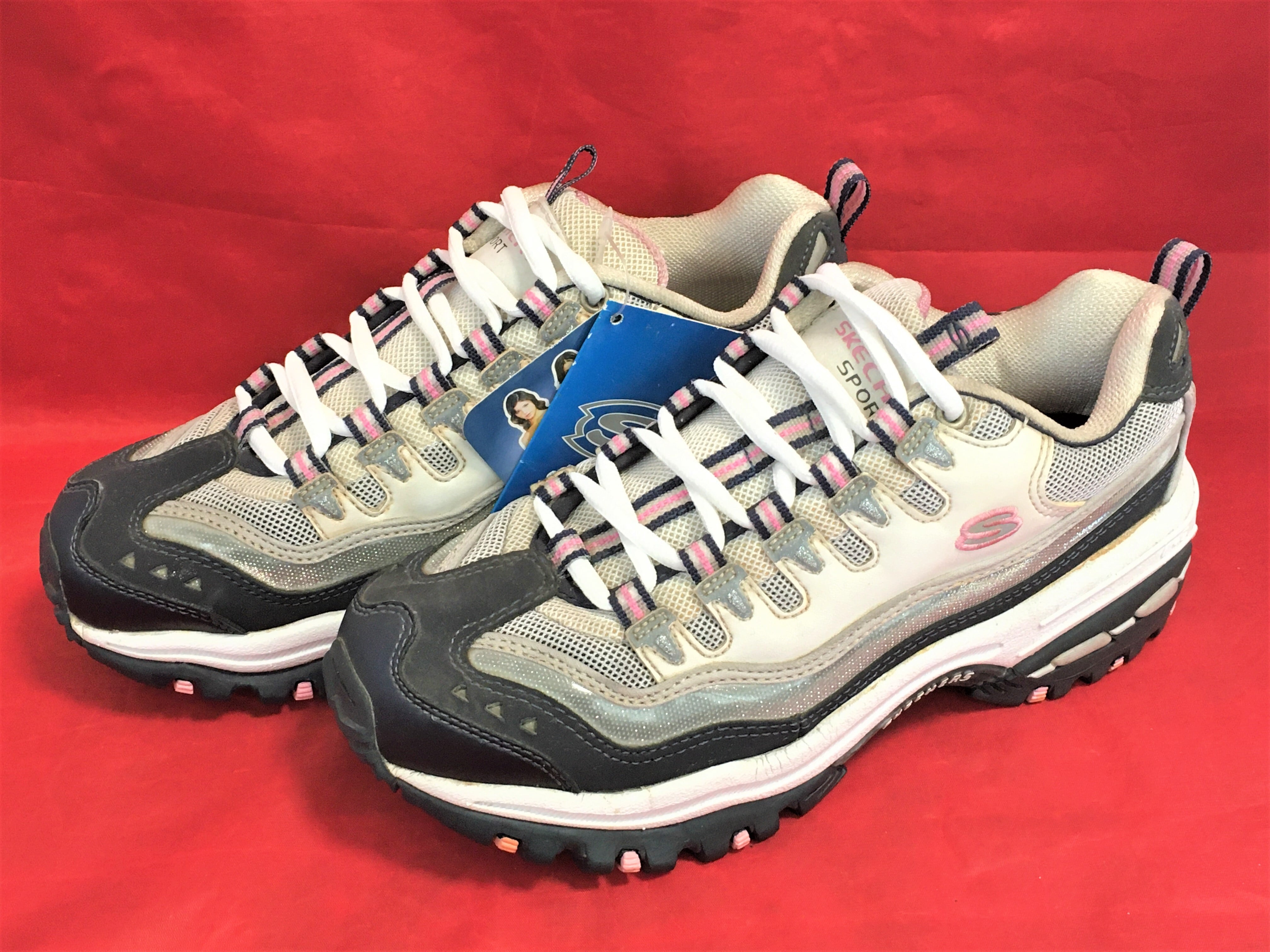 SKECHERS（スケッチャーズ）SKL1950/WNVP 24.5cm 白/紺/グレー/ピンク