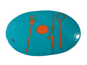 TABLE MATES  Matt Turquoise Orange  "Fish Design by Gaetano Pesce"  /  CORSI DESIGN