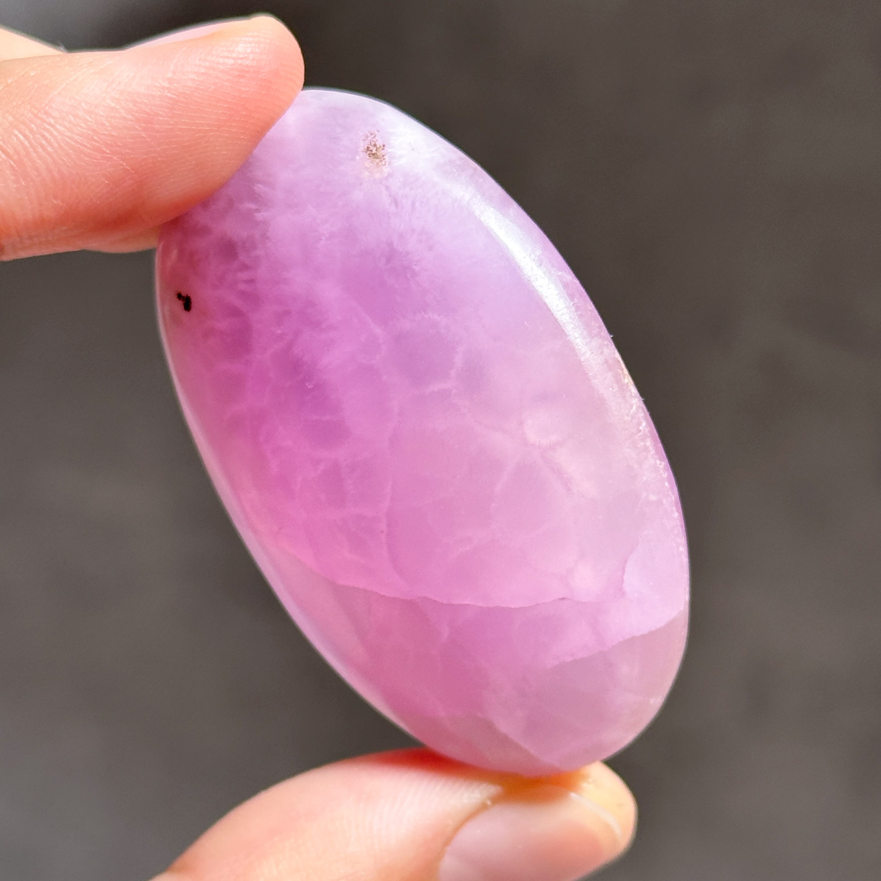 高品質】ピンクアラゴナイト パームストーン 83◇Pink Aragonite Palm