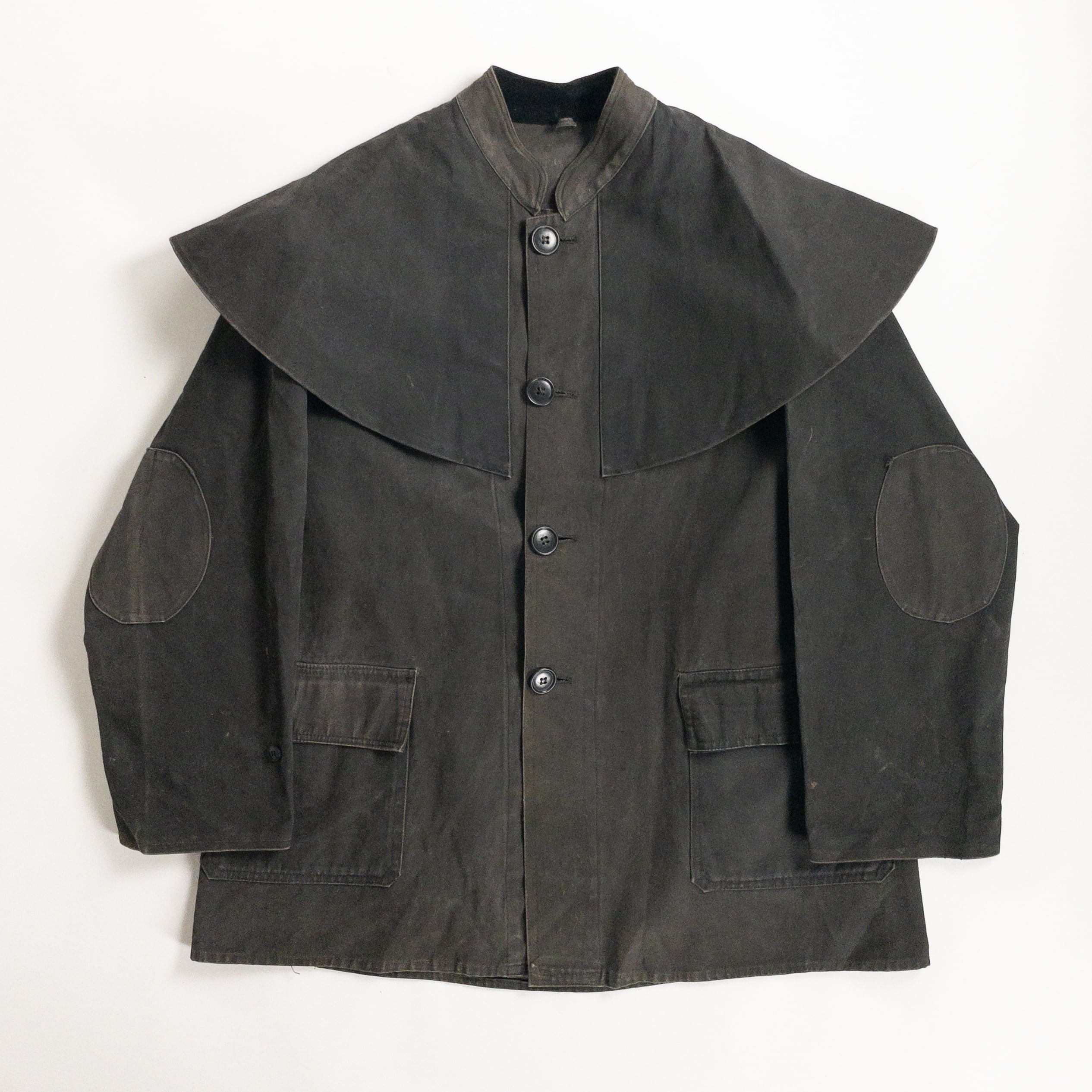 1950-60s "French Vintage" Black Rubber Frock Coat