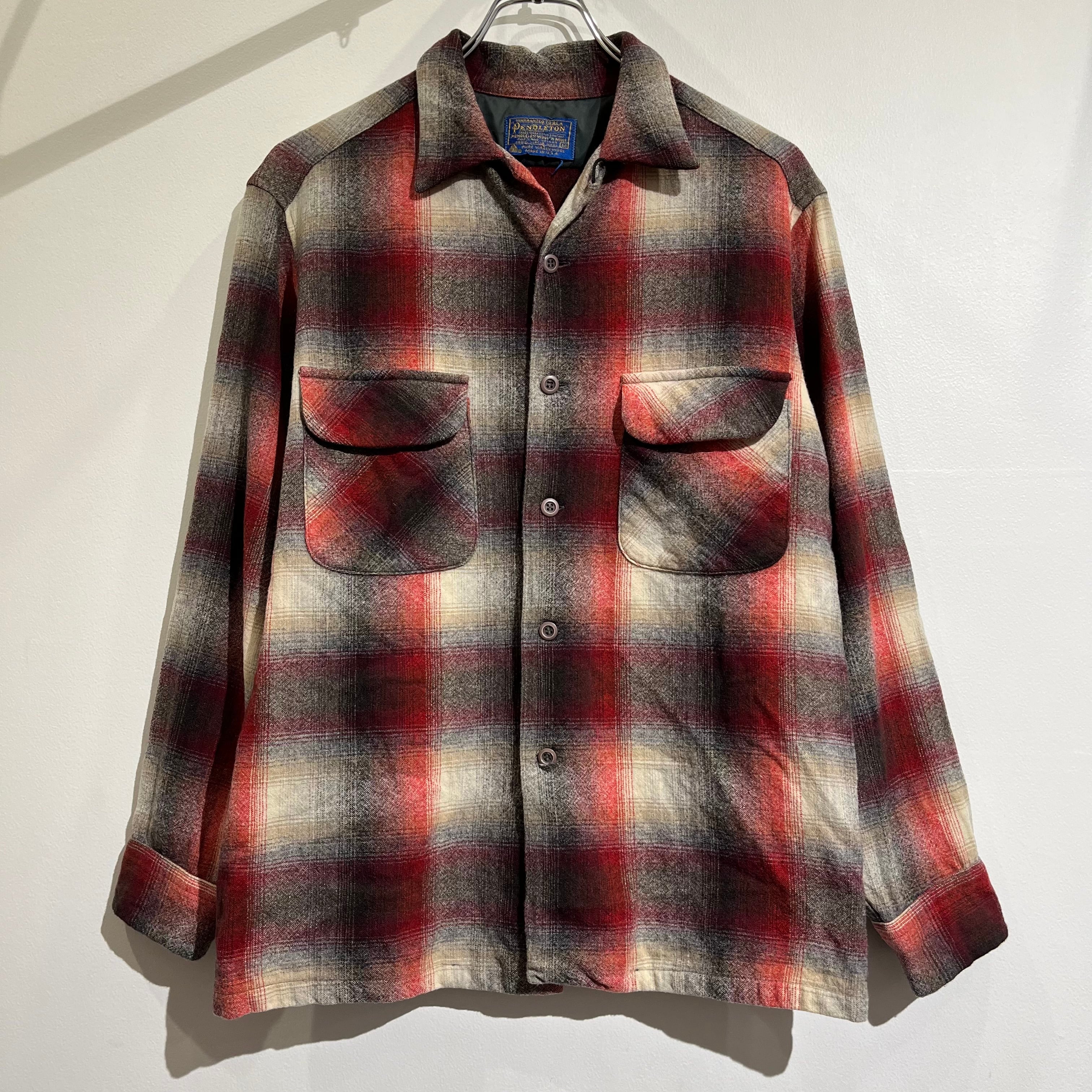 70s〜80s PENDLETON Wool Shirt 70年代 80年代 ペンドルトン ウールシャツ オンブレチェック フラップポケット M