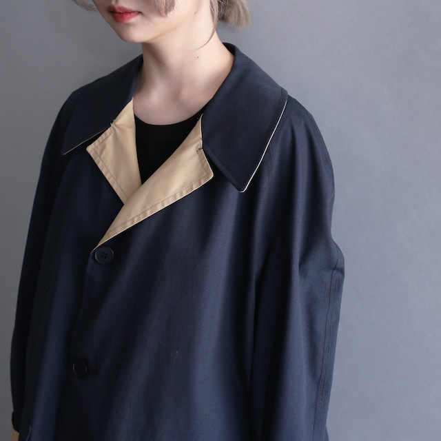 2-way reversible design shop coat