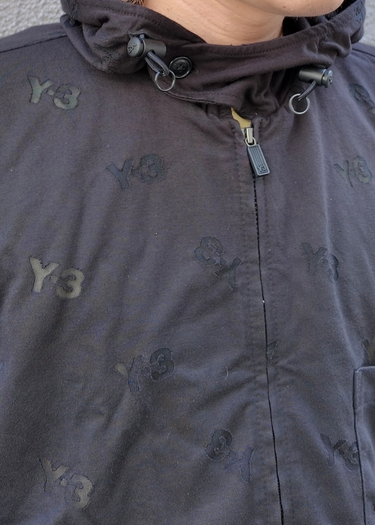 【Y-3】mesh logo design hoodie