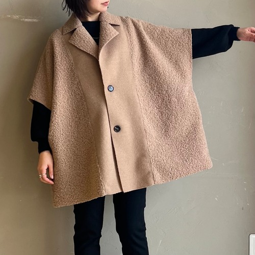 【 CYNICAL 】ボアスライバーリバーシブルポンチョ