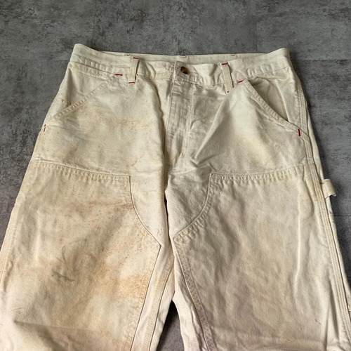 80s 星タグ USA製 ホワイト ダブルニー Carhartt pants 詳細写真4