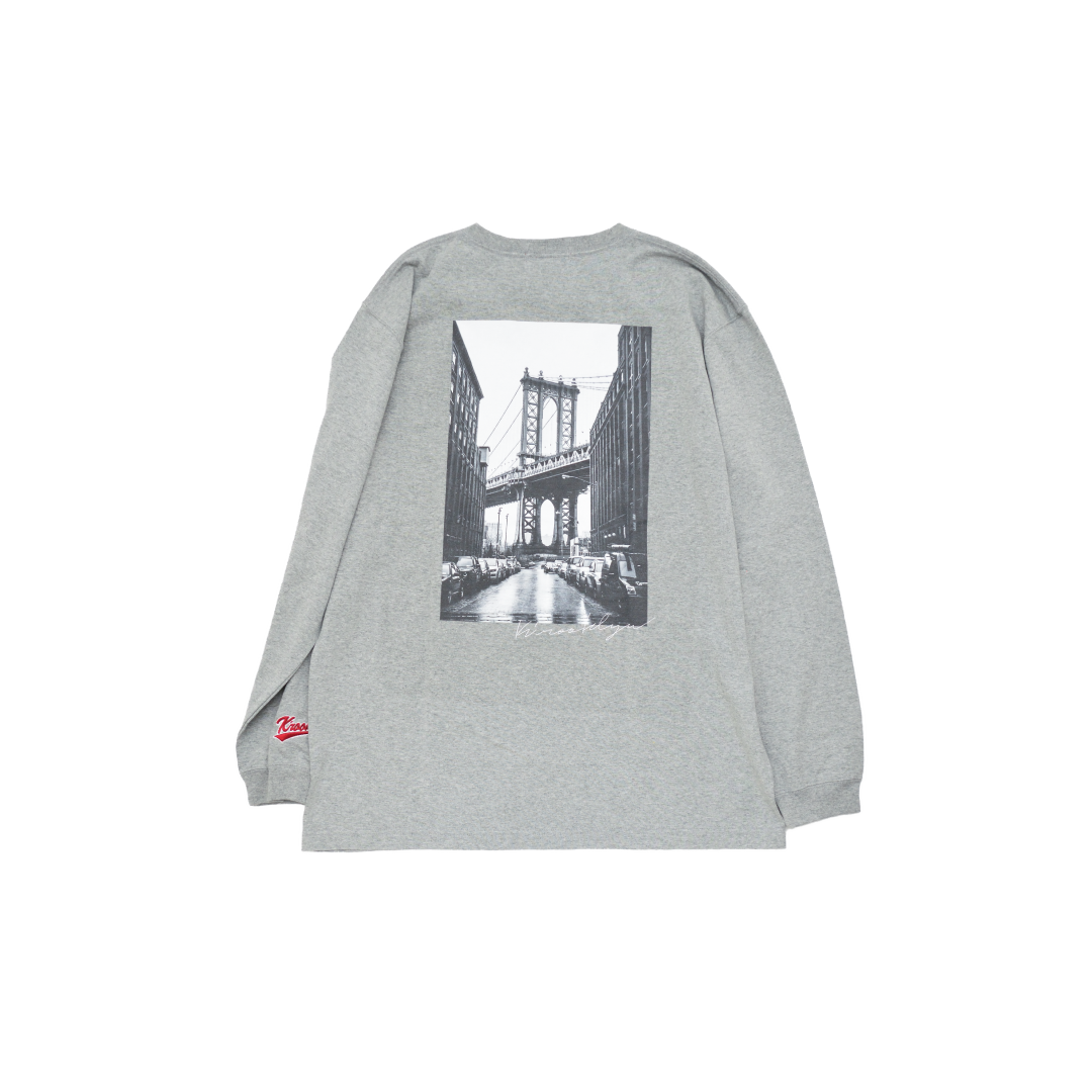 K’rooklyn Long T-Shirt × cherry chill will. - Gray