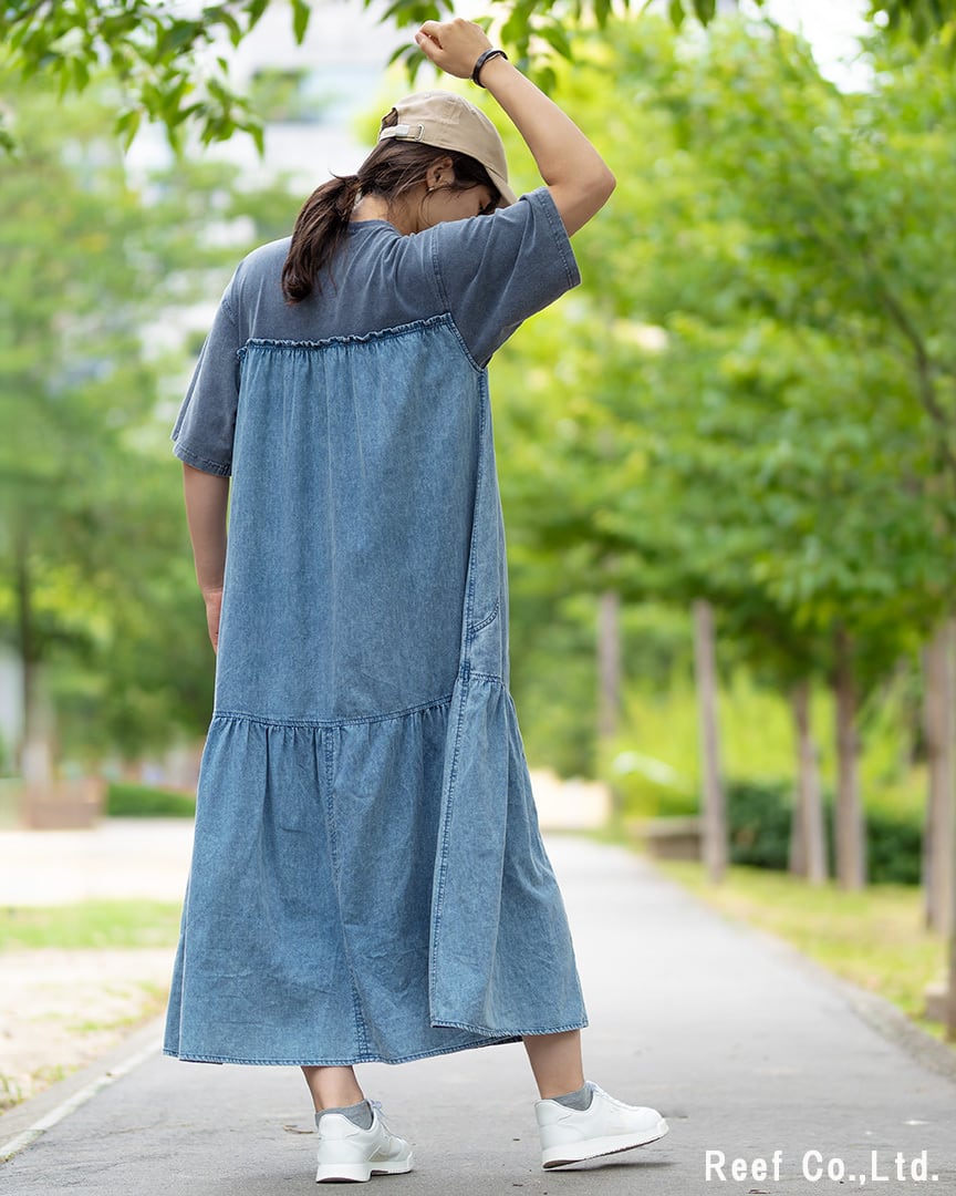 在庫限り！【TシャツMIXデニムワンピース】 NS-226013 Brand