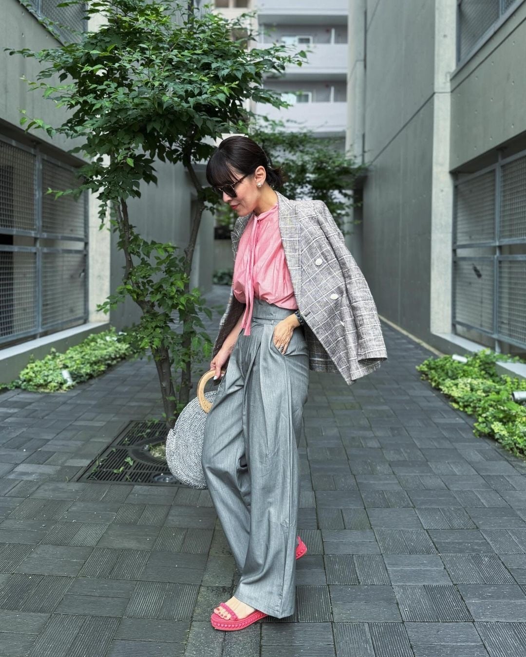 ジャケット×パンツ セットアップ トレンド レディースファッション