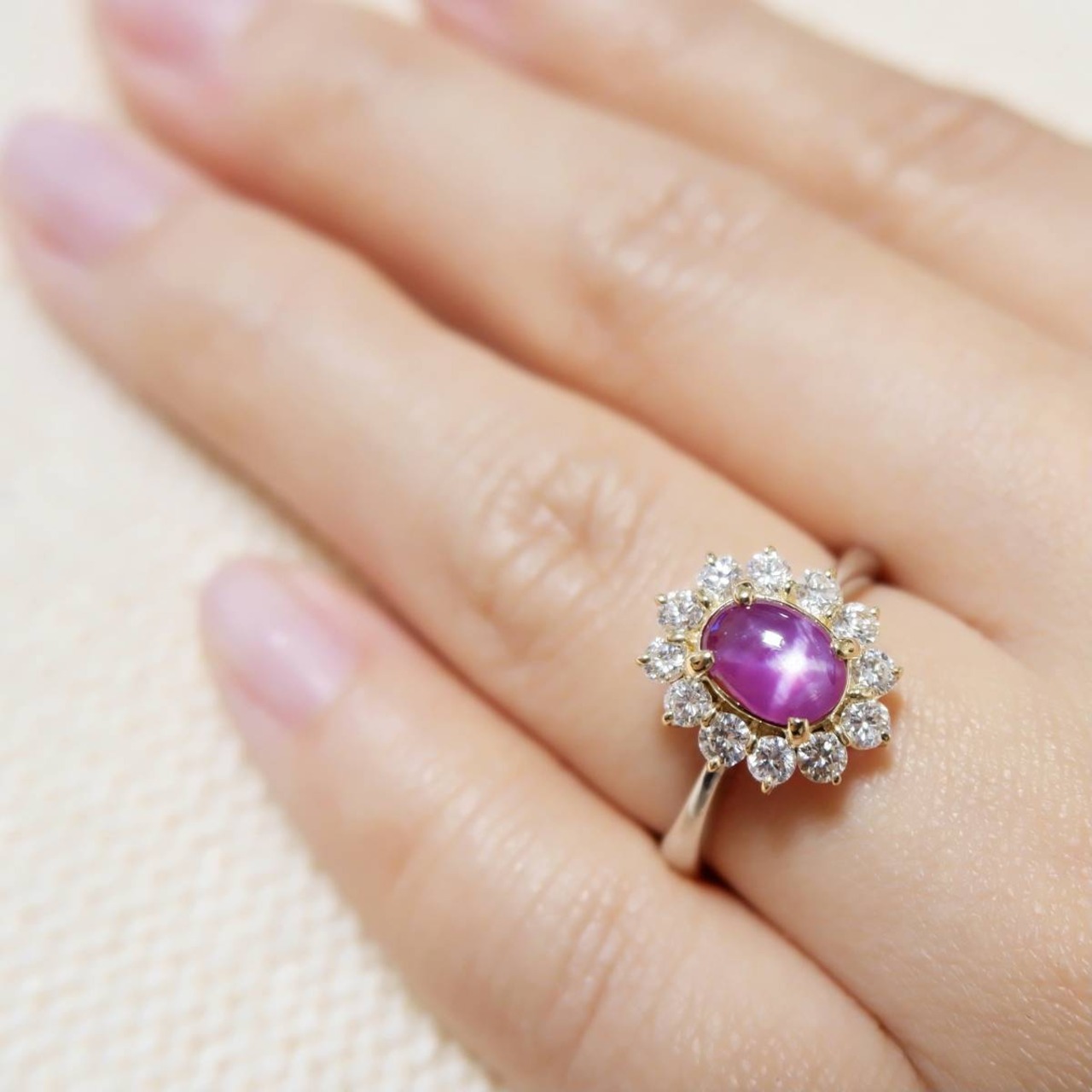Pt900 スタールビー 1.157ct ダイヤモンド 0.48ct リング ルビー 