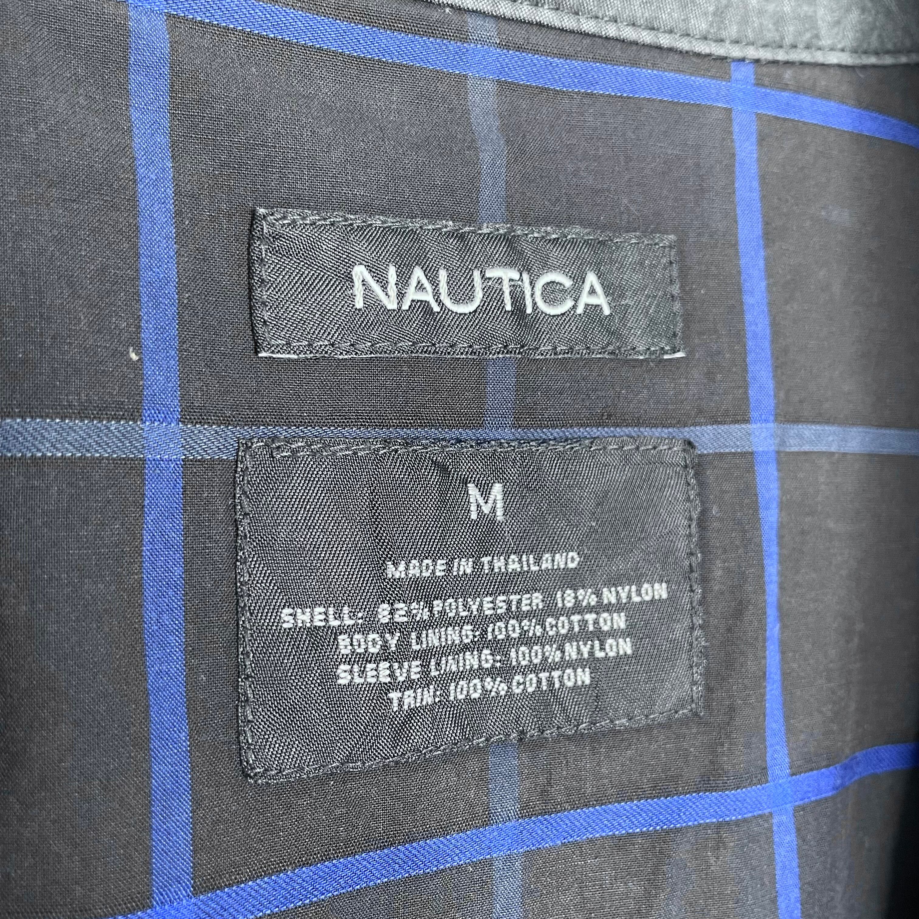 NAUTICA スイングトップ M（L相当）コットン100% 裏地チェック 