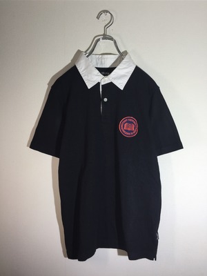 stussy ロゴデザインラガーシャツ バックデザイン ロゴワッペン