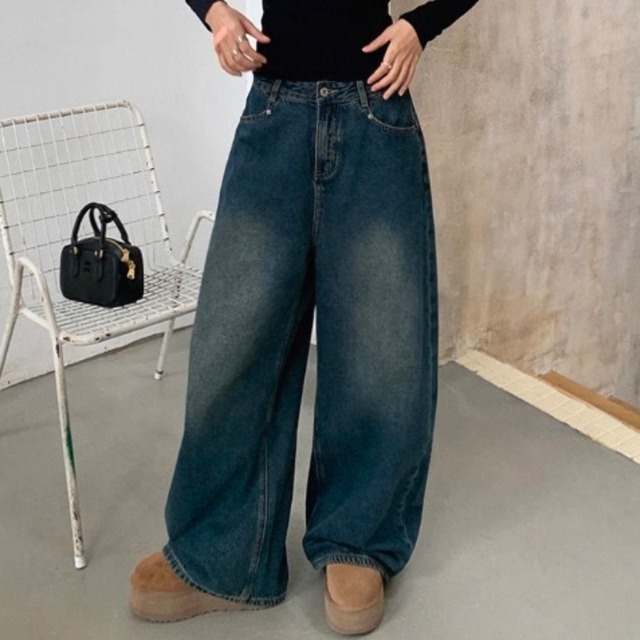 ワイド フルレングス デニムパンツ　SA10094