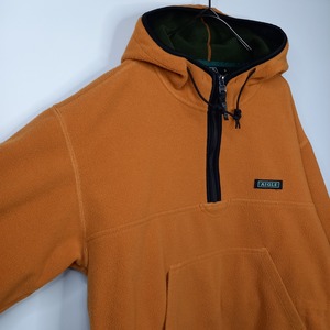 エーグル　ハーフジップ　フリース　アノラック　パーカー　刺繍　オレンジ　M