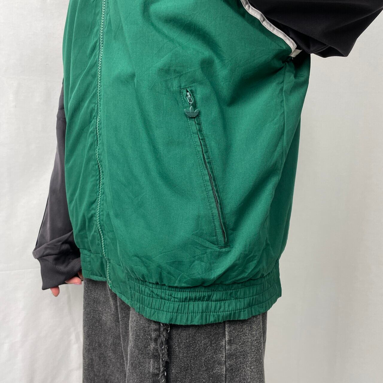 90年代 adidas アディダス ポリコットン×ジャージ トラックジャケット